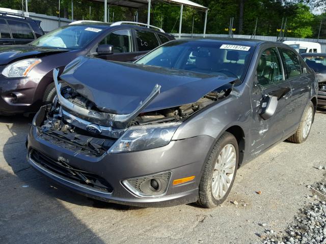 3FADP0L39CR406937 - 2012 FORD FUSION HYB GRAY photo 2