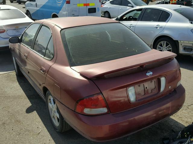 3N1BB51D91L108402 - 2001 NISSAN SENTRA SE RED photo 3