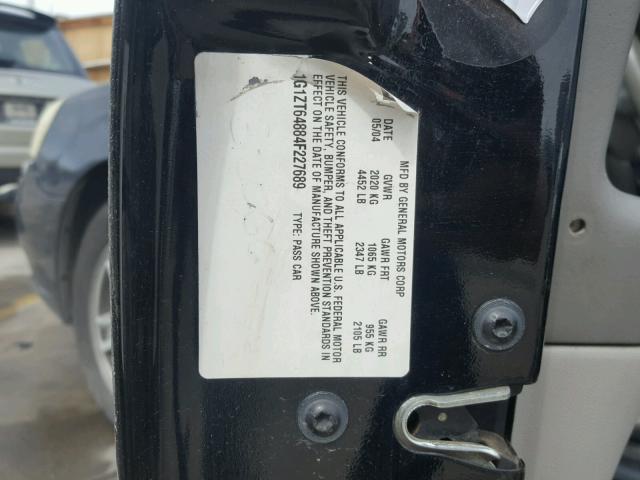 1G1ZT64884F227689 - 2004 CHEVROLET MALIBU MAX შავი ფოტო 10