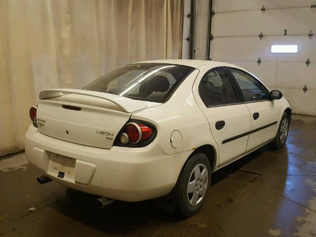 1B3ES26C13D232537 - 2003 DODGE NEON SE WHITE photo 4