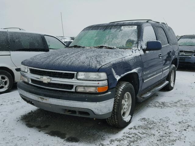 1GNEK13T41J115800 - 2001 CHEVROLET TAHOE K150 BLUE photo 2