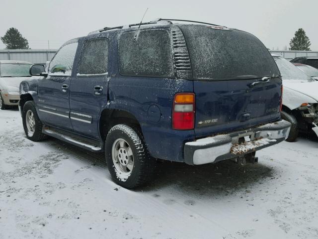 1GNEK13T41J115800 - 2001 CHEVROLET TAHOE K150 BLUE photo 3