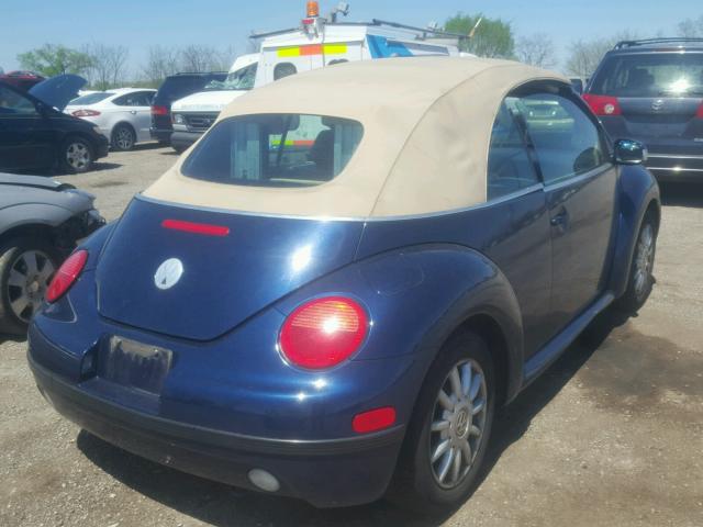 3VWCM31Y84M329763 - 2004 VOLKSWAGEN NEW BEETLE 蓝色 照片 4