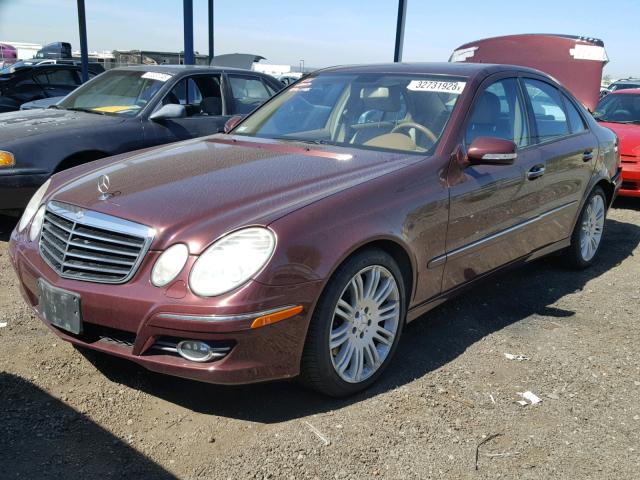 WDBUF87X37B183912 - 2007 MERCEDES-BENZ E 350 4MAT BURGUNDY photo 2