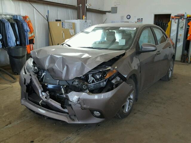 2T1BPRHE6FC409692 - 2015 TOYOTA COROLLA EC GRAY photo 2