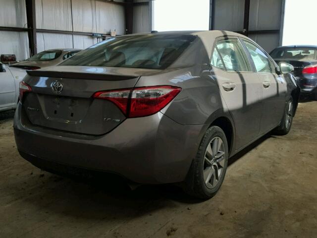 2T1BPRHE6FC409692 - 2015 TOYOTA COROLLA EC GRAY photo 4