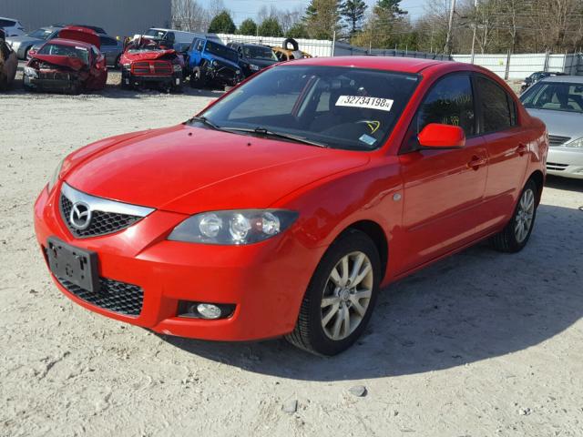 JM1BK32G381789085 - 2008 MAZDA 3 I RED photo 2