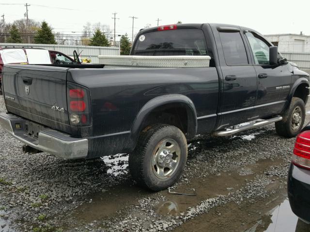 3D7KU28D13G741604 - 2003 DODGE RAM 2500 S BLACK photo 4