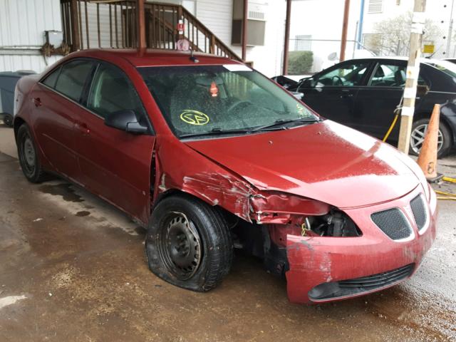 1G2ZF57B784167555 - 2008 PONTIAC G6 VALUE L RED photo 1