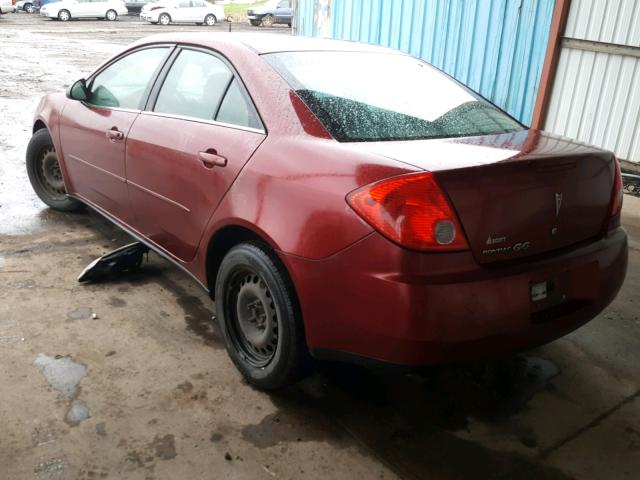 1G2ZF57B784167555 - 2008 PONTIAC G6 VALUE L RED photo 3