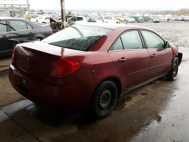 1G2ZF57B784167555 - 2008 PONTIAC G6 VALUE L RED photo 4