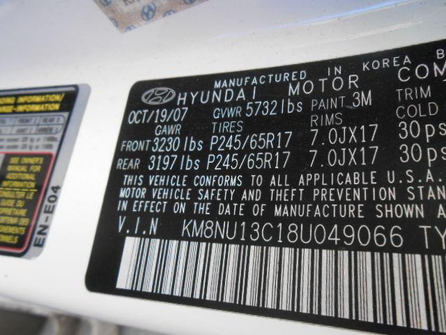 KM8NU13C18U049066 - 2008 HYUNDAI VERACRUZGL WHITE photo 10