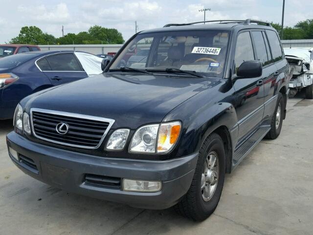 JTJHT00W413501047 - 2001 LEXUS LX 470 BLACK photo 2