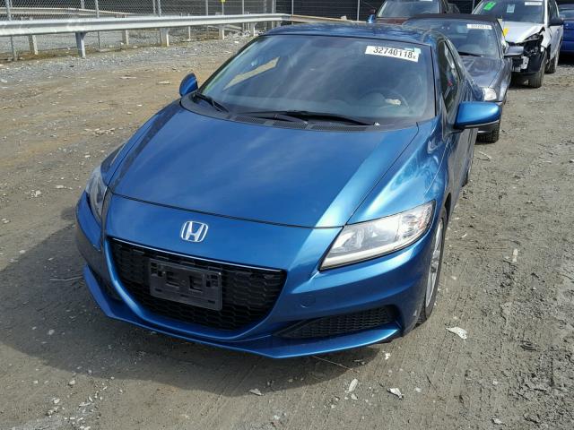 JHMZF1D45DS003798 - 2013 HONDA CR-Z BLUE photo 2