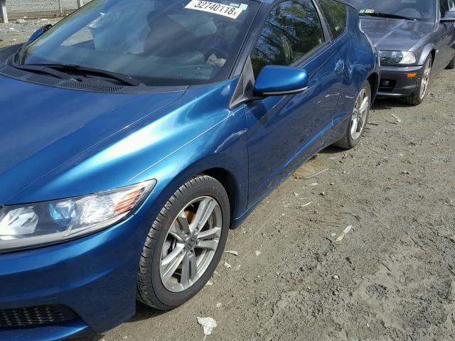 JHMZF1D45DS003798 - 2013 HONDA CR-Z BLUE photo 9