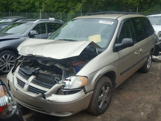 1D4GP45R25B141661 - 2005 DODGE CARAVAN SX GOLD photo 2