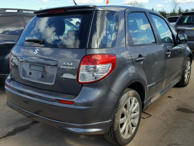 JS2YA5A51B6300174 - 2011 SUZUKI SX4 BASE GRAY photo 4