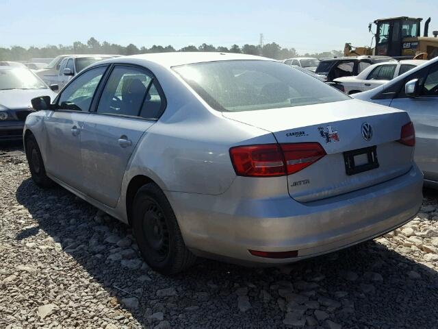 3VW2K7AJ3FM323822 - 2015 VOLKSWAGEN JETTA BASE 银色 照片 3