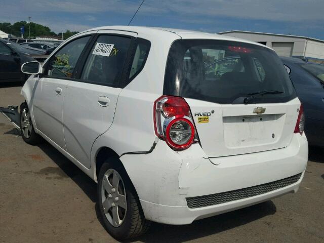 KL1TD6DE2BB126420 - 2011 CHEVROLET AVEO LS WHITE photo 3