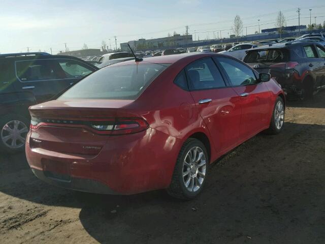 1C3CDFCA0DD722189 - 2013 DODGE DART LIMIT RED photo 4