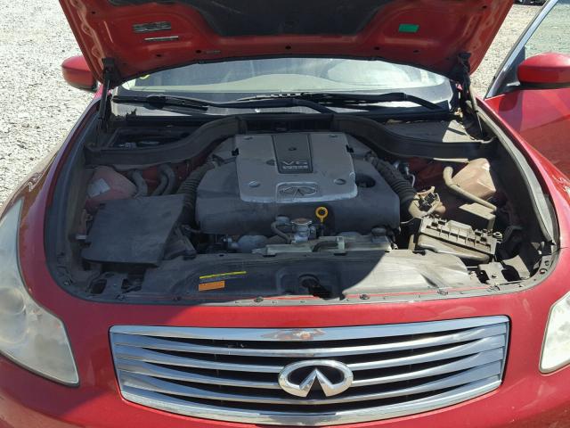 JNKCV61F39M362753 - 2009 INFINITI G37 RED photo 7