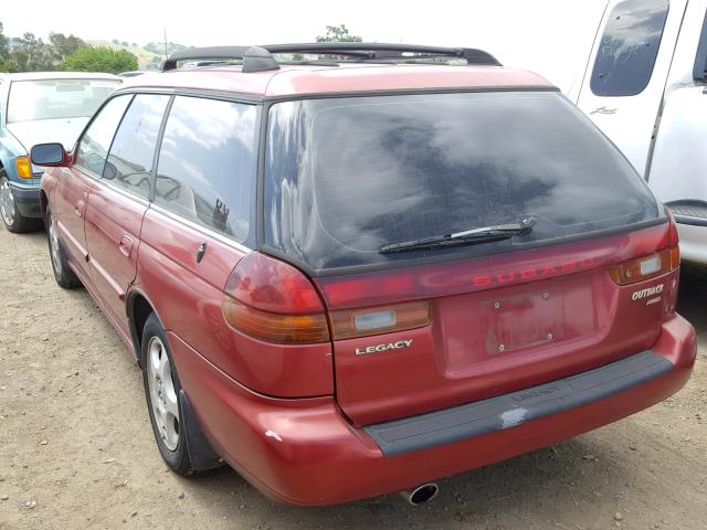 4S3BK6551S7334381 - 1995 SUBARU LEGACY LS RED photo 3