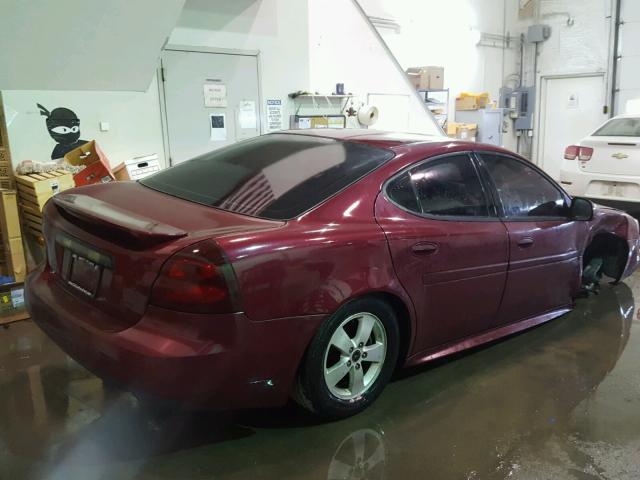 2G2WP552261151355 - 2006 PONTIAC GRAND PRIX მუქწითელი ფოტო 4