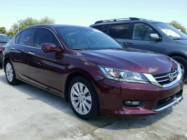 1HGCR2F85FA002214 - 2015 HONDA ACCORD EXL MAROON photo 1