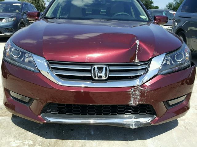 1HGCR2F85FA002214 - 2015 HONDA ACCORD EXL MAROON photo 9