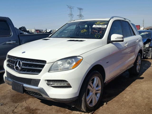 4JGDA5HB8CA003885 - 2012 MERCEDES-BENZ ML 350 4MA WHITE photo 2