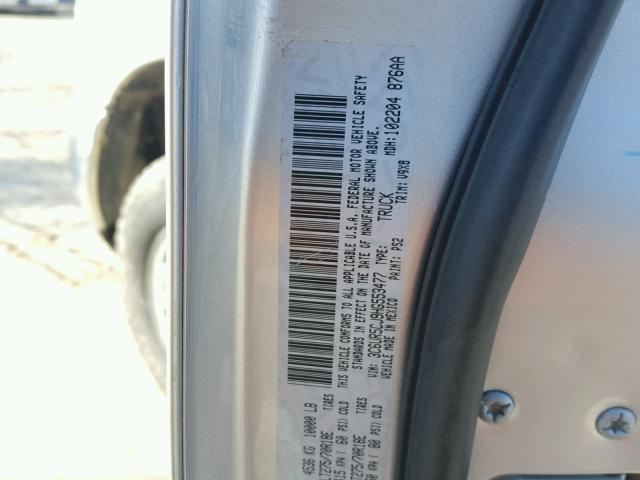 3C6UR5CJ9HG553477 - 2017 RAM 2500 ST SILVER photo 10