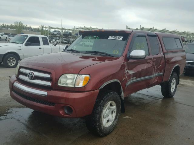 5TBBN44193S358163 - 2003 TOYOTA TUNDRA ACC RED photo 2