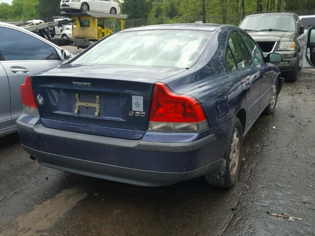 YV1RS61R812050341 - 2001 VOLVO S60 BLUE photo 4