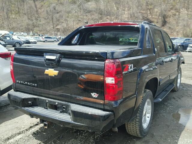 3GNTKFE78DG210337 - 2013 CHEVROLET AVALANCHE BLACK photo 4