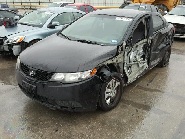 KNAFT4A29A5063527 - 2010 KIA FORTE LX BLACK photo 2