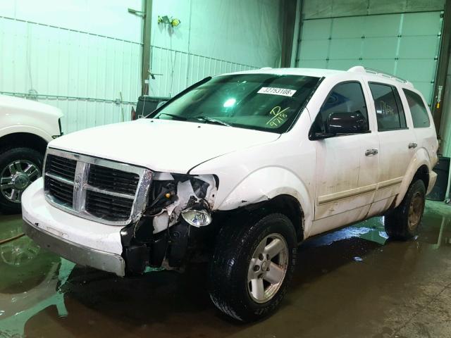 1D8HB58N58F149718 - 2008 DODGE DURANGO LI WHITE photo 2