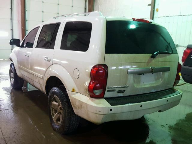 1D8HB58N58F149718 - 2008 DODGE DURANGO LI WHITE photo 3