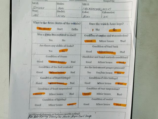 1HD1KHM17BB640549 - 2011 HARLEY-DAVIDSON FLTRX 黑色 照片 20