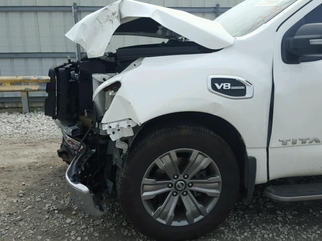 1N6AA1E55HN559079 - 2017 NISSAN TITAN SV WHITE photo 9