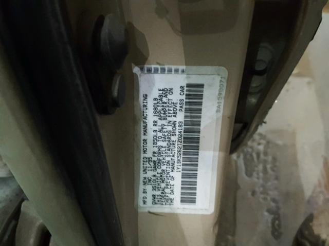 1Y1SK5262TZ024183 - 1996 GEO PRIZM BASE GOLD photo 10