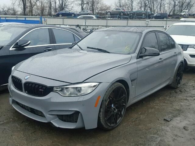 WBS8M9C58H5G83921 - 2017 BMW M3 GRAY photo 2