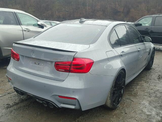 WBS8M9C58H5G83921 - 2017 BMW M3 GRAY photo 4