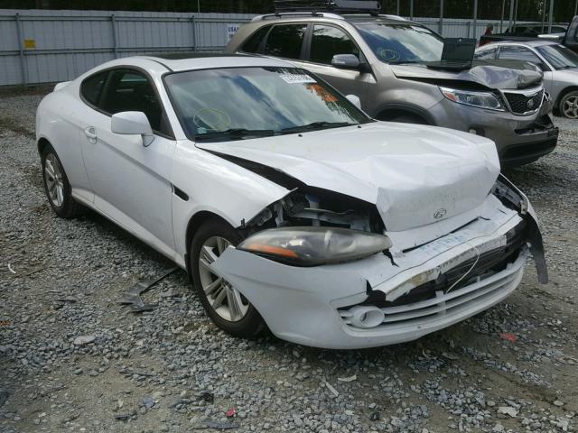 KMHHM66DX8U279607 - 2008 HYUNDAI TIBURON GS WHITE photo 1