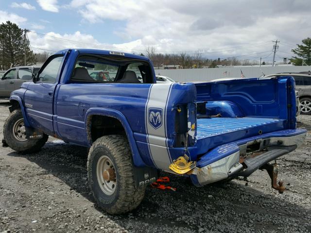 1B7JF26Y1SS150413 - 1995 DODGE RAM 2500 BLUE photo 3