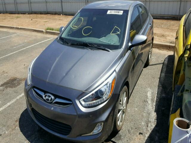 KMHCU4AE2EU761384 - 2014 HYUNDAI ACCENT GLS GRAY photo 2