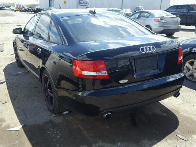 WAUAH74F26N149460 - 2006 AUDI A6 3.2 BLACK photo 3