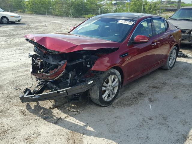 5XXGN4A70CG086528 - 2012 KIA OPTIMA EX RED photo 2