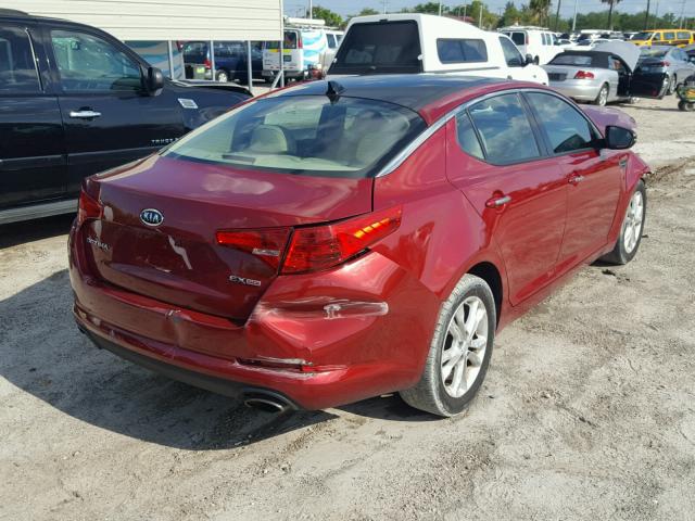 5XXGN4A70CG086528 - 2012 KIA OPTIMA EX RED photo 4