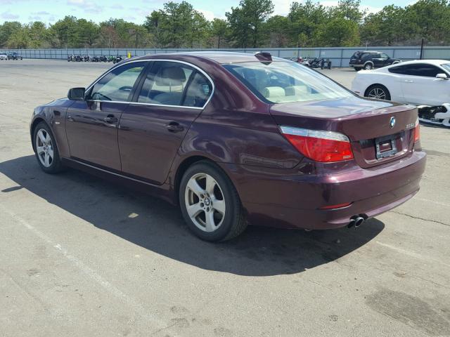 WBANV93548C130101 - 2008 BMW 535 XI BURGUNDY photo 3