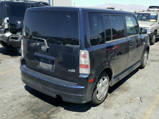 JTLKT334354005956 - 2005 TOYOTA SCION XB BLUE photo 4